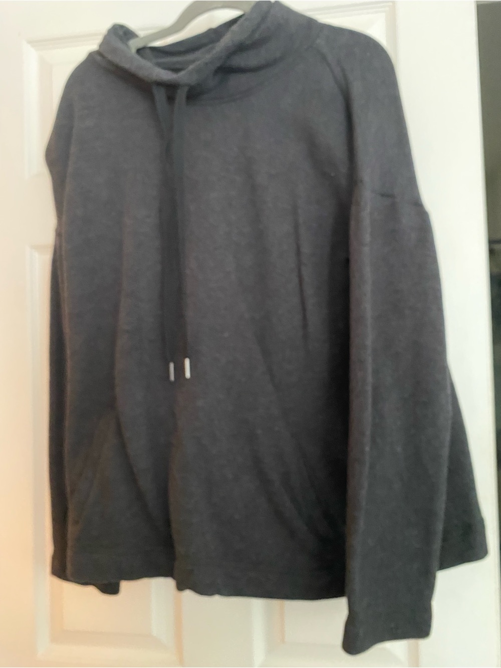 Banana Republic Dark Gray Hooded Pullover Sweatshirt- Large- SEE DETAILS